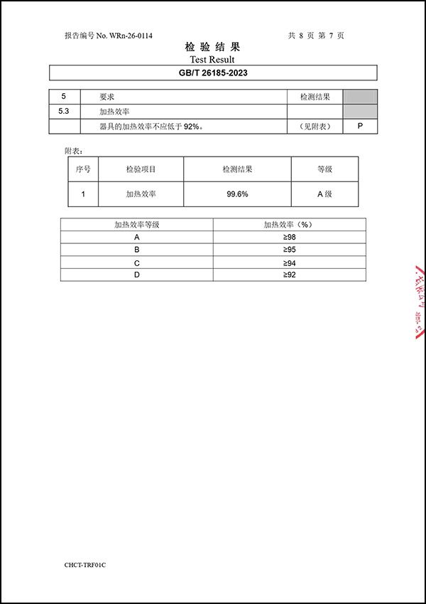紫铜板式全导体电锅炉热效率检测报告